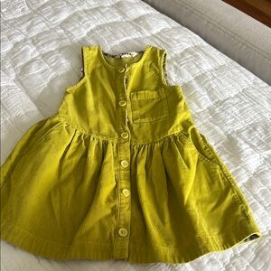 Mini Boden Button Through Cord Pinafore dress, 4-5